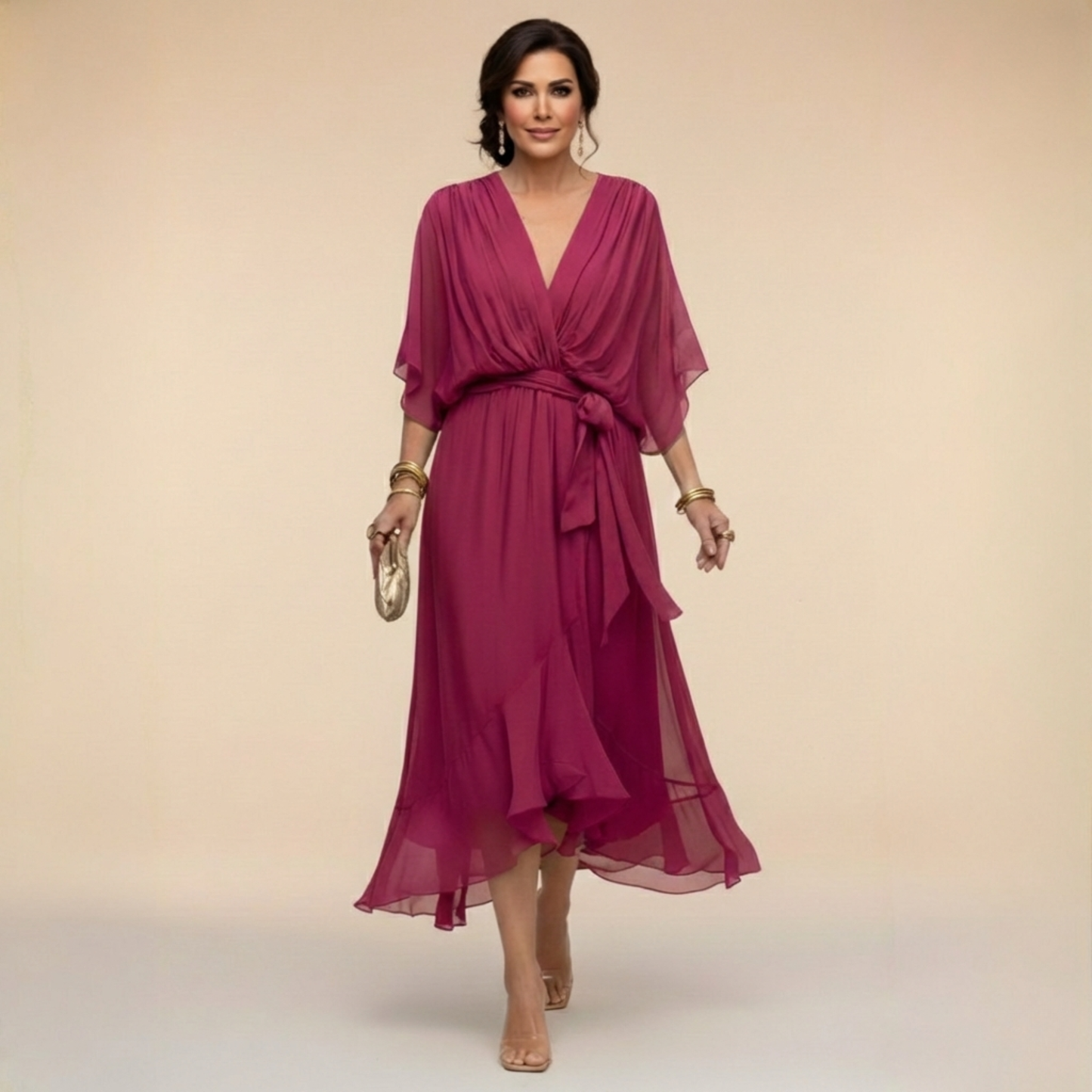Monica - Vestido Cinto en V