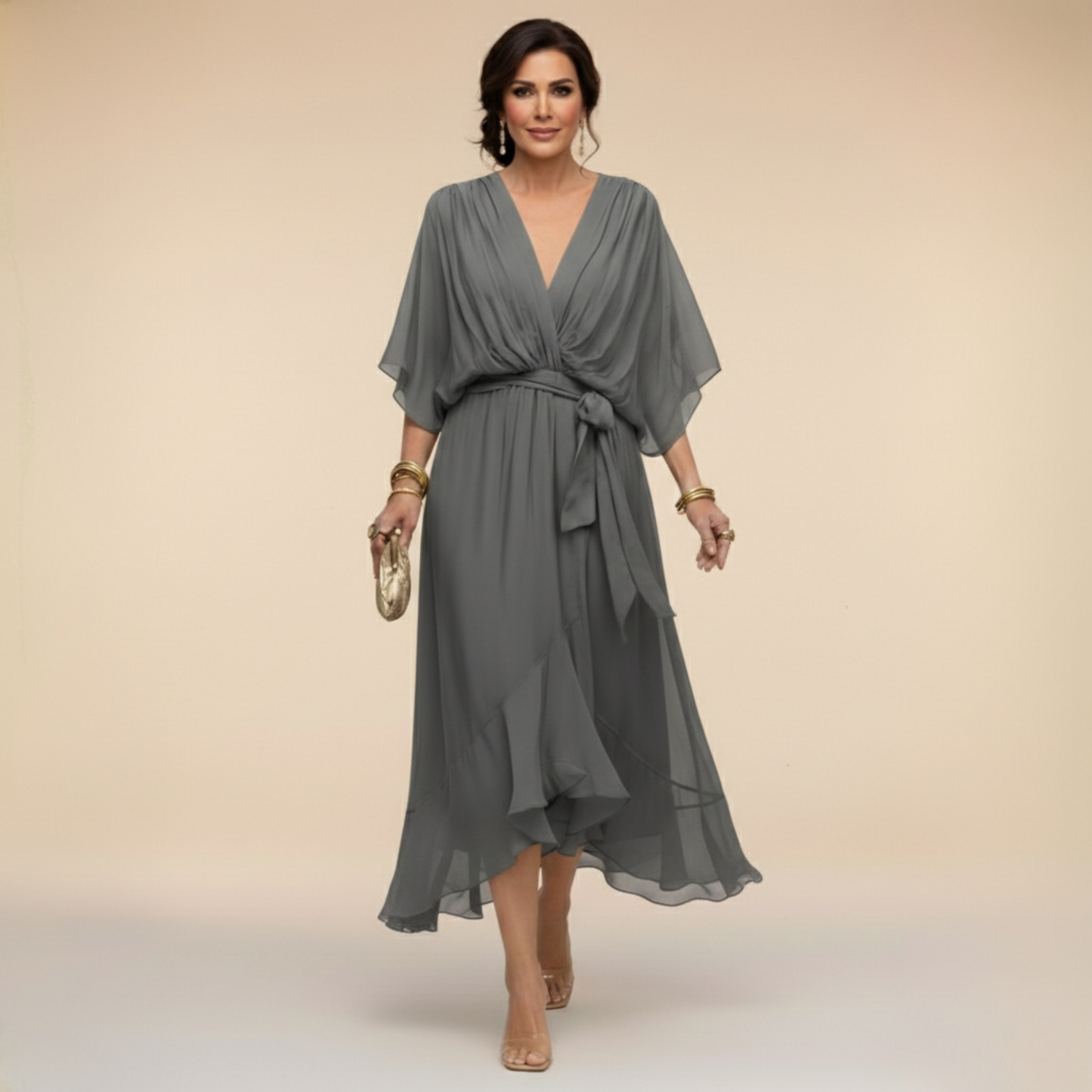 Monica - Vestido Cinto en V