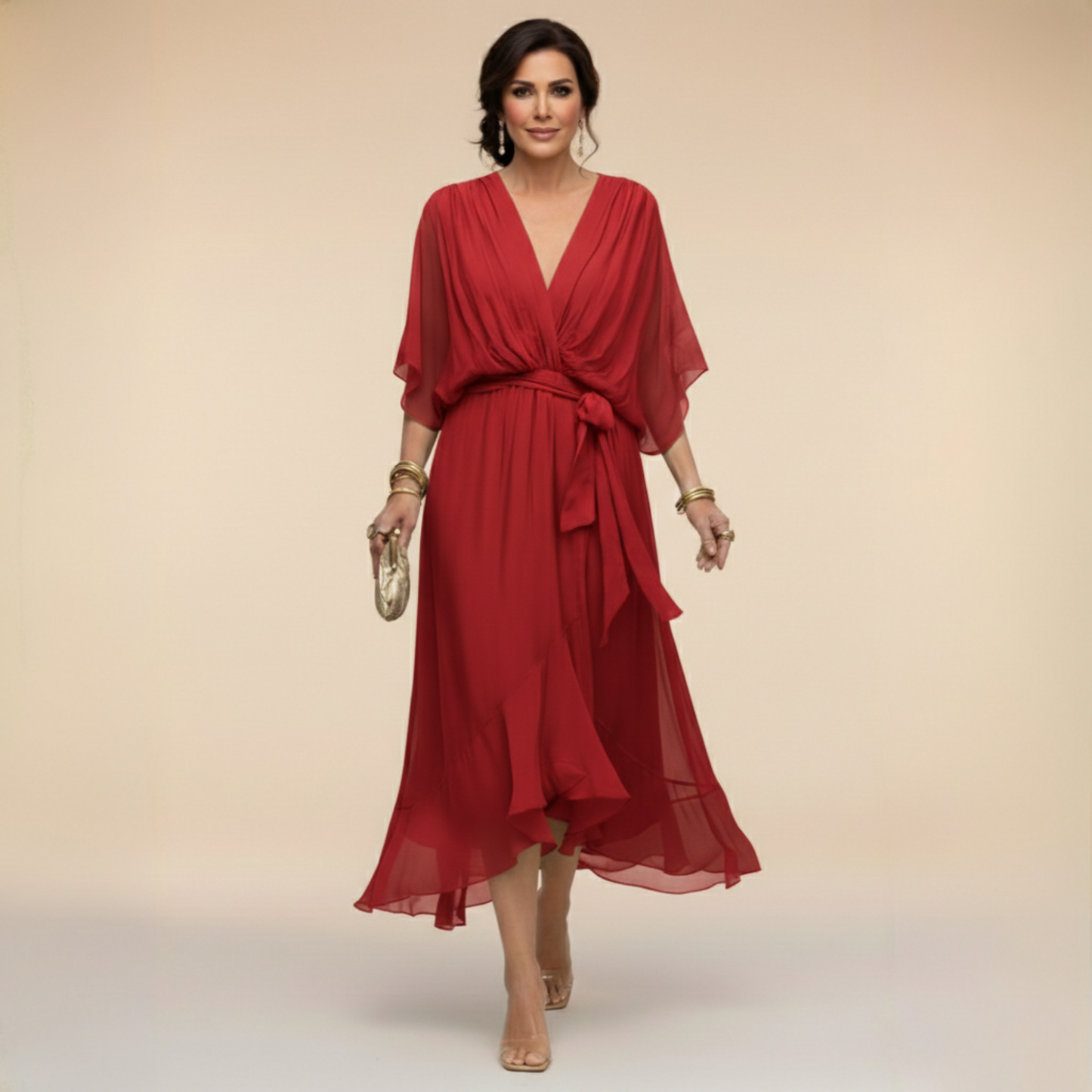 Monica - Vestido Cinto en V